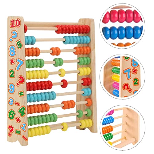 Abakus,Holz Rechenschieber,Holzspielzeug Baby,Montessori Spielzeug,Mathematik mit 100 Holzperlen Kinderspielzeug Motorikspielzeug Lernspielzeug Geschenke für Kinder von Sunshine smile