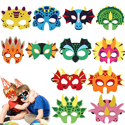 Sunshine smile Tiermasken Für Kinder,Kindermasken Tiere,Tiermasken Zum Ausmalen,Tiermasken Für Kinder Filz,Masken Kinder Geburtstag,Maske Tier,Dschungel Party Deko,Maske Filz Tiere (H) von Sunshine smile