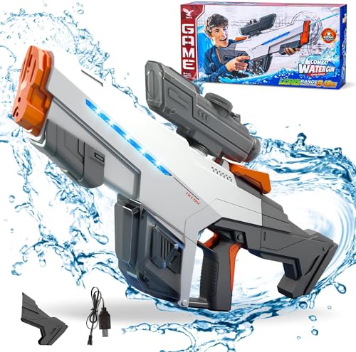 Elektrische Wasserpistole,Wasserpistole Elektrisch,Elektrische Wasserpistole für Erwachsene,Automatische Wasserpistole,Combat Water Gun,Wassergewehr Pistole,Große Spritzpistole von Sunshine smile