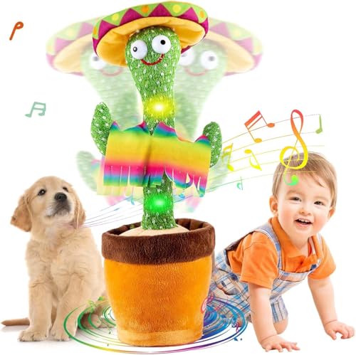 Kaktus Plüschtier,Sprechender Kaktus,Dancing Cactus,Kuscheltier Kaktus,Tanzender Kaktus Plüschtiere,Kinderlieder Singender Kaktus,Aufnehmen Lernen zu Sprechen Plüsch Puppe,Kaktus Plüsch Spielzeug von Sunshine smile