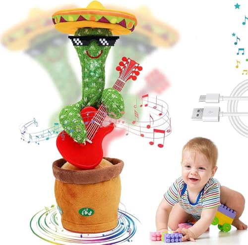 Kaktus Plüschtier,Sprechender Kaktus,Dancing Cactus,Kuscheltier Kaktus,Tanzender Kaktus Plüschtiere,Kinderlieder Singender Kaktus,Aufnehmen Lernen zu Sprechen Plüsch Puppe,Kaktus Plüsch Spielzeug von Sunshine smile