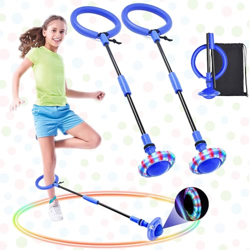 Kinder Blinkender Springring,Swing Wheel mit Lichtrad,Blinkt Schaukelball Sportspielzeug,Faltbarer Flash Jumping Ball Kinder,Springball für Kinder,Blinkender Sprungball,Skip Ball Kinder,Skip It von Sunshine smile