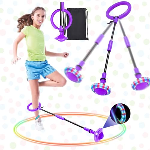 Swing Wheel mit Lichtrad,Kinder Blinkender Springring,Blinkt Schaukelball Sportspielzeug,Faltbarer Flash Jumping Ball Kinder,Springball für Kinder,Blinkender Sprungball,Skip Ball Kinder,Skip It von Sunshine smile