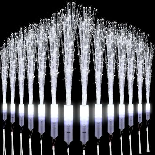 LED Leuchtwedel Set,36 Stück Hochzeit Leuchtwedel,Glasfaser Leuchtstab,LED Leuchtstäbe,Leuchtstab Kinder,Hochzeit Glasfaserlampe,Leuchtstab Leuchten im Dunkeln,Leuchtstäbe für Hochzeit Partys Konzert von Sunshine smile