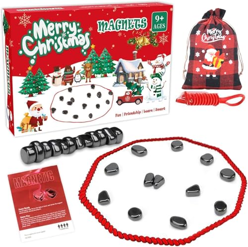 Magnetspiel Weihnachtsedition,Weihnachten Magnet Schach,Magnetisches Schachspiel Steine Weihnachtsversion,Magnetspiel Schachspiel,Magnetische Steine Spiel,Magnetisches Schachspiel Kampfschach von Sunshine smile