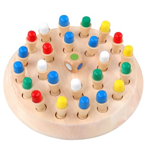 Montessori Spielzeug ab 4 Jahre,Gedächtnis Schach Lernspielzeug,Memory Schach Holz,Gedächtnis Schach Lernspiel,Memory-Spiel aus Holz,Kinderspiel Lernspielzeug ab 4 jahre,Geburtstagsgeschenke für Kinde von Sunshine smile