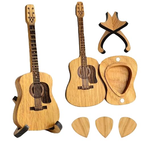 Plektren Gitarre Holz,3 Stück Plektrum Gitarren,Holz Gitarren Plektren,Akustikgitarre Guitar Picks,Holz-Plektrumbox für Akustikgitarre,Premium-Gitarren-Plektrum,Gitarrenplektren,Gitarrenholz Picks Box von Sunshine smile