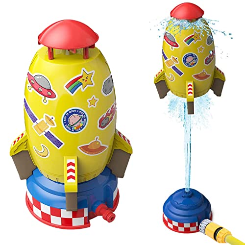 Rocket Wassersprinkler Kinder Outdoor,Water Rocket Sprinkler,Wasserrakete Sprinkler,Kinder Wassersprinkler,Garten Wasserstrahl Rakete,Sprinkler Kinder Spielzeug,Wasserspielzeug Garten Spielzeug von Sunshine smile