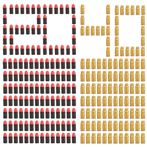 160 Stück Schaumstoff Munition,Munition für Kinder Pistole,Kugel Munition,Munition für Spielzeugpistole,Pfeile Dart Bullets,Spielzeugwaffenzubehör für Kinder,Jungen und Mädchen von Sunshine smile