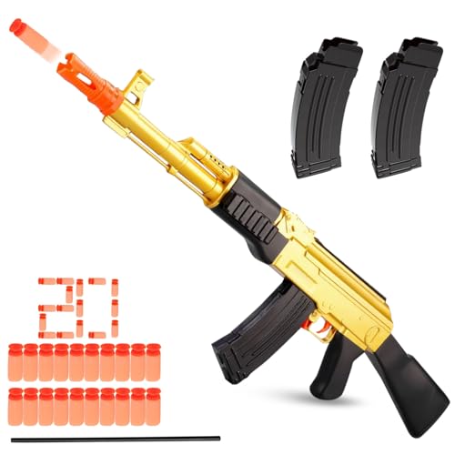 Spielzeug Pistole,Soft Bullet Gun,Pistole Kinder,Spielzeug Pistole mit Munition,Soft Bullet Toy Pistole,Schaumstoff Pistole,Spielzeugpistole für 6+ Kindergeschenke(AK47 von Sunshine smile