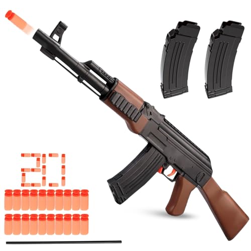 Spielzeug Pistole,Soft Bullet Gun,Pistole Kinder,Spielzeug Pistole mit Munition,Soft Bullet Toy Pistole,Schaumstoff Pistole,Spielzeugpistole für 6+ Kindergeschenke(AK47 von Sunshine smile