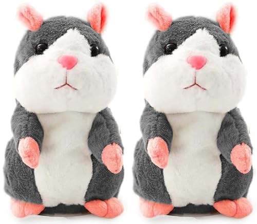 Sprechender Hamster,2 Stück Hamster Nachsprechen,Hamster Spielzeug Nachsprechen,Nachsprechender Hamster,Hamster Nachsprechen,Nachsprechendes PlüSchtier,Hamster Sprechend,Sprechende Hamster Wiederholt von Sunshine smile