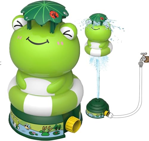 Sprinkler Spielzeug für Kinder,Frosch Wassersprinkler Kinder,Wasserspielzeug Sprinkler,Wassersprinkler Garten Kinder,Rasensprenger Kinder,Sprinkler für Outdoor Garten von Sunshine smile