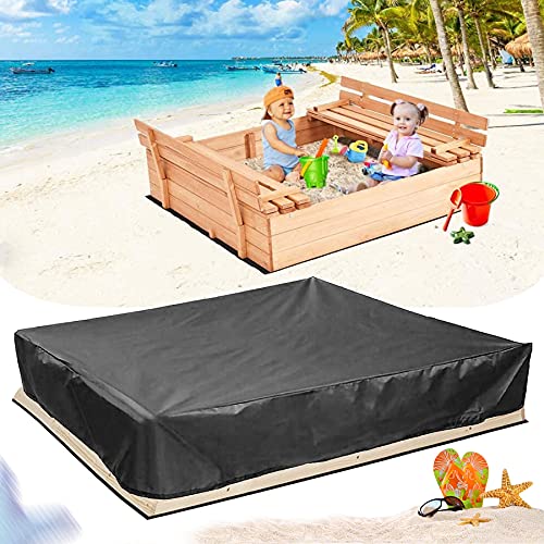 Sunshine smile 150x150cm Wasserdicht Sandkasten Abdeckung,Sandkastenabdeckung Plane,Spielzeug Sandkasten Abdeckung,Staubdichte Sandkasten Abdeckung,Abdeckplane Sandkastenabdeckung Plane von Sunshine smile