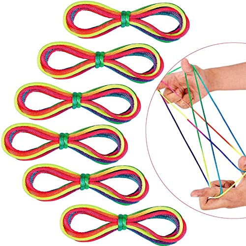 6 Stück Fadenspiel,Länge 165cm,Fadenspiel mit Anleitung Geschichte,Fingertwist regenbogenspirale für kinder,Finger Gummiband Spiel Kinder,Fadenfingerspiele,Mitgebsel Kindergeburtstag Junge Mädchen 6 Stück Fadenspiel,Länge 165cm,Fadenspiel mit Anleitung Geschichte,Fingertwist regenbogenspirale für kinder,Finger Gummiband Spiel Kinder,Fadenfingerspiele,Mitgebsel Kindergeburtstag Junge Mädchen von Sunshine smile