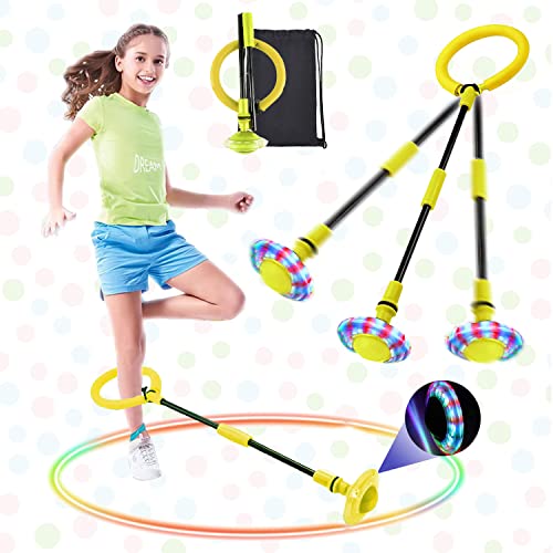 Swing Wheel mit Lichtrad,Kinder Blinkender Springring,Blinkt Schaukelball Sportspielzeug,Faltbarer Flash Jumping Ball Kinder,Springball für Kinder,Blinkender Sprungball,Skip Ball Kinder,Skip It von Sunshine smile