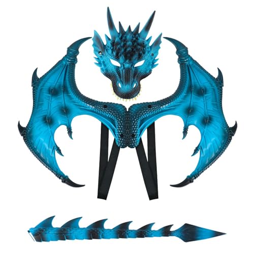 Sunshine smile Drachen Kostiim,Drachenkostum Kind,Drachenflügel,Halloween Drachen Maske,Drachen Kostim Erwachsene,Dinosaurier Cosplay Set für Kinder Jungen Mädchen Halloween Party Karneval Sunshine smile Drachen Kostiim,Drachenkostum Kind,Drachenflügel,Halloween Drachen Maske,Drachen Kostim Erwachsene,Dinosaurier Cosplay Set für Kinder Jungen Mädchen Halloween Party Karneval von Sunshine smile