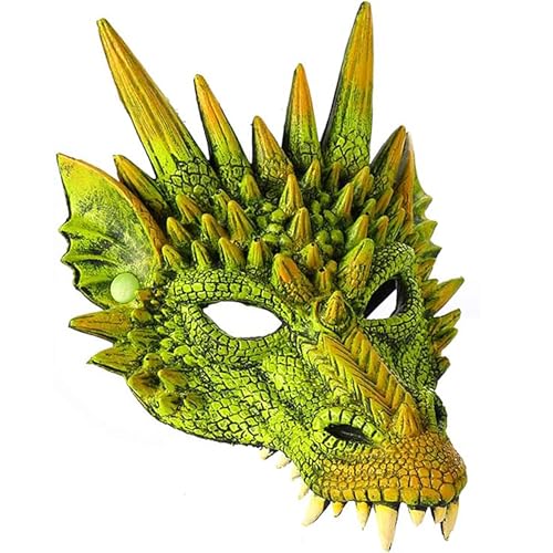 Drache Maske,Drachenkostüm Kind,Dino Maske,Maske Drache Erwachsene,Dinosaurier Maske Erwachsene,Maskenball Maske Drache,Dinosaurier Cosplay Set für Kinder Jungen Mädchen Halloween Party Karneval von Sunshine smile