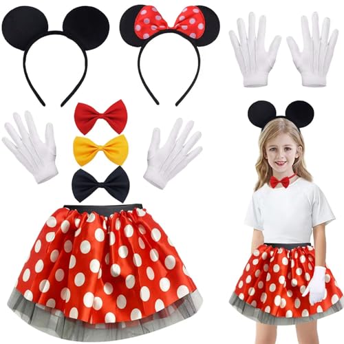 Sunshine smile Mädchen Maus Kostüm, Kostüm Kinder Zubehör, Tutu Rock Haarreifen,Mini Maus Karneval Kostüm Fasching mit Rock Punkte,Mickey Maus Ohren,Handschuhe,Fliege Sunshine smile Mädchen Maus Kostüm, Kostüm Kinder Zubehör, Tutu Rock Haarreifen,Mini Maus Karneval Kostüm Fasching mit Rock Punkte,Mickey Maus Ohren,Handschuhe,Fliege von Sunshine smile