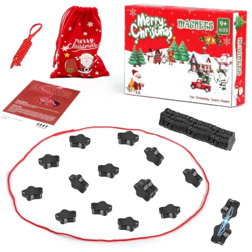 Magnetspiel Weihnachtsedition,Weihnachten Magnet Schach,Magnetisches Schachspiel Steine Weihnachtsversion,Magnetspiel Schachspiel,Magnetische Steine Spiel,Magnetisches Schachspiel Kampfschach von Sunshine smile