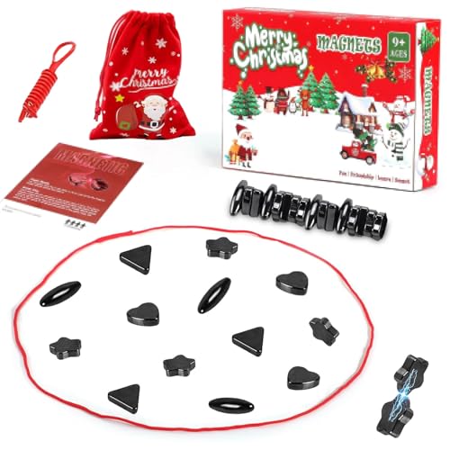 Magnetspiel Weihnachtsedition,Weihnachten Magnet Schach,Magnetisches Schachspiel Steine Weihnachtsversion,Magnetspiel Schachspiel,Magnetische Steine Spiel,Magnetisches Schachspiel Kampfschach von Sunshine smile