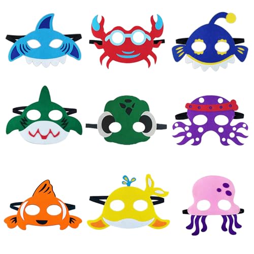 Sunshine smile Tiermasken Für Kinder,Kindermasken Tiere,Meerestier Filzmasken,Ozeantiere Filz Masken,Masken Geburtstag Deko,Maske Tier,Maske Filz Tiere,Oktopus Hai Ozeantiere Partyzubehör Masques Sunshine smile Tiermasken Für Kinder,Kindermasken Tiere,Meerestier Filzmasken,Ozeantiere Filz Masken,Masken Geburtstag Deko,Maske Tier,Maske Filz Tiere,Oktopus Hai Ozeantiere Partyzubehör Masques von Sunshine smile