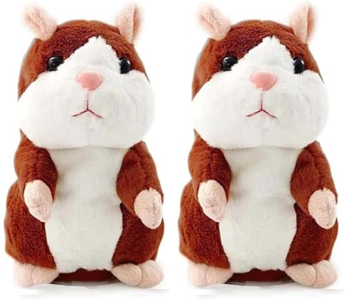 Sprechender Hamster,2 Stück Hamster Nachsprechen,Hamster Spielzeug Nachsprechen,Nachsprechender Hamster,Hamster Nachsprechen,Nachsprechendes PlüSchtier,Hamster Sprechend,Sprechende Hamster Wiederholt von Sunshine smile