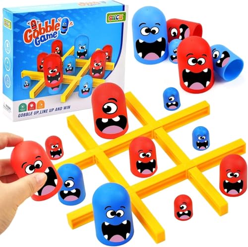 Tic Tac Toe Spiel,2 Spieler Schachbrett Spiel,Tik Tak Toe,2 Spieler Brettspiele,Big Eat Small Game,Eltern Kind Interaktion Kinder Spiele,Gobblet Mampfer,Klassisches Familien Brettspiel,Family Games von Sunshine smile