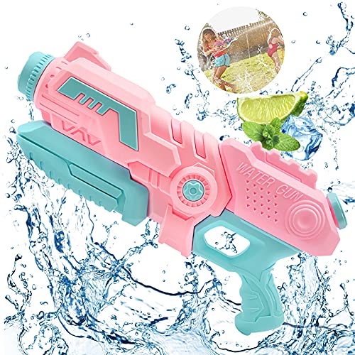 Wasserpistole mit Hohe Kapazität 800ML,wasserpistole groß,Water Gun mit 800ml Wassertank,Wasserspritzpistole,Spritzpistole für Kinder Erwachsene Strand Wasser Pool Party Sommer Spielzeug(Rosa) von Sunshine smile