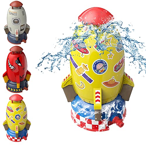 Rocket Wassersprinkler Kinder Outdoor,Wassersprinkler, Water Rocket Sprinkler,Wasserspielzeug Garten,Rasensprenger Kinder,Outdoor Wasserspielzeug Sprinkler für Kinder Raketenform von Sunshine smile