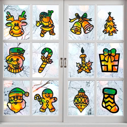 Weihnachten Basteln Kinder,Fensterbilder Weihnachten Basteln,Bastelvorlagen Fensterbilder Weihnachten,Sonnenfänger Bastelset Weihnachten,DIY Bastelset Kinder Geschenk,Weihnachtsbasteln Kinder von Sunshine smile