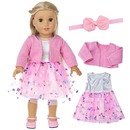 Puppenkleidung für Baby Puppen,Kleidung Outfits für Baby Puppen,Puppe Zubehör für 36-43cm/18inch Baby Puppe Enthält Jacke, Kleid und Haarband-Accessoires Geschenke für Spring Summer Mädchen Jungen Puppenkleidung für Baby Puppen,Kleidung Outfits für Baby Puppen,Puppe Zubehör für 36-43cm/18inch Baby Puppe Enthält Jacke, Kleid und Haarband-Accessoires Geschenke für Spring Summer Mädchen Jungen von Sunshinestar
