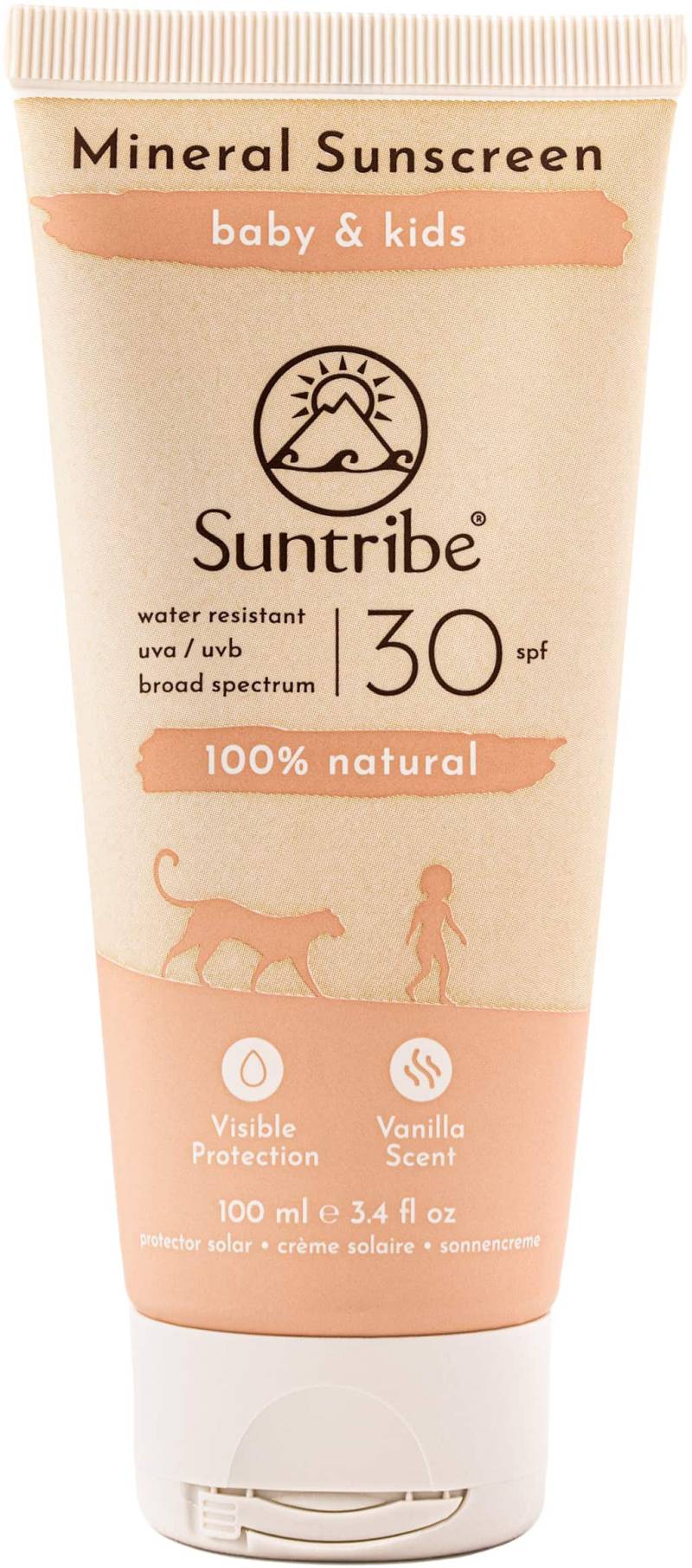 Suntribe Baby &  Kids Natural Mineral Sonnencreme LSF 30, 100 ml von Suntribe