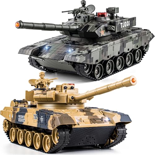 1/24 Rc Panzer, Fernbedienung Panzer Russian T90 und China 99 Armeepanzer, Modellbau Panzer 2.4Ghz mit Licht und Rauch, Panzer Spielzeug Geeignet für Kinder ab 6 Jahren, Jungen 1/24 Rc Panzer, Fernbedienung Panzer Russian T90 und China 99 Armeepanzer, Modellbau Panzer 2.4Ghz mit Licht und Rauch, Panzer Spielzeug Geeignet für Kinder ab 6 Jahren, Jungen von Supdex