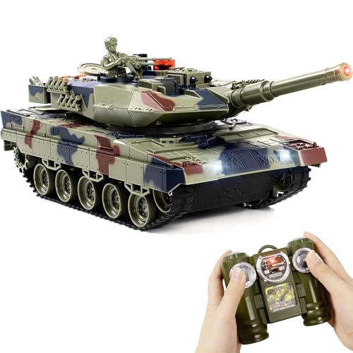 Supdex 1/24 Rc Panzer, Fernbedienung Panzer Deutscher Leopard II Armeepanzer, Modellbau Panzer 2.4Ghz mit Schussfunktion, Panzer Spielzeug Geeignet für Kinder ab 6 Jahren, RC Tank Mit Licht und Rauch Supdex 1/24 Rc Panzer, Fernbedienung Panzer Deutscher Leopard II Armeepanzer, Modellbau Panzer 2.4Ghz mit Schussfunktion, Panzer Spielzeug Geeignet für Kinder ab 6 Jahren, RC Tank Mit Licht und Rauch von Supdex