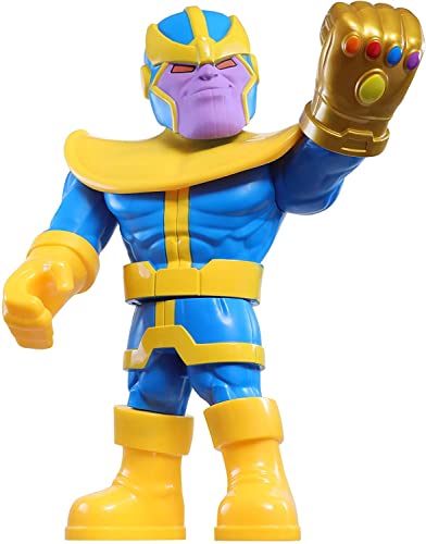 Marvel F0022 25 cm große Playskool Heroes Mega Mighties Marvel Super Hero Adventures Thanos Action-Figur zum Sammeln, Spielzeug für Kinder ab 3 Jahren von Super Hero Adventures