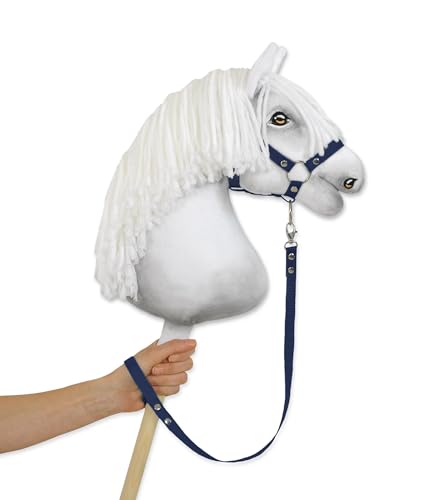 Eine Halteleine für EIN Steckenpferd aus Klebeband. Set ohne Pferd. Dunkelblau Hobby Horse. von Super Hobby Horse