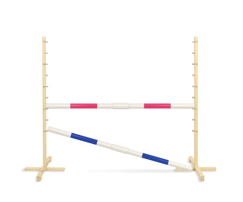 Hobby Horse 160cm Sprung-Hürde mit Zwei 50mm Balken - Pink von Super Hobby Horse