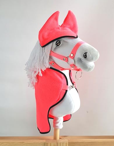 Hobby Horse A4 Set: Kruppe + Ohrenschützer - neon pink von Super Hobby Horse