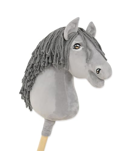 Hobby Horse Großes Pferd auf Stock Premium - grau II A3 von Super Hobby Horse