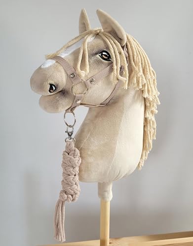 Hobby Horse Set Halfter A3 + Seilbefestigung - beige Kein Pferd enthalten von Super Hobby Horse