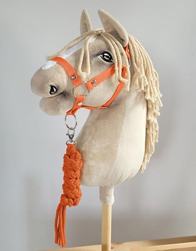 Hobby Horse Set Halfter A3 + Seilbefestigung - orange Kein Pferd enthalten von Super Hobby Horse