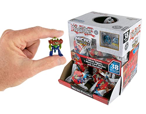 Worlds Smallest Super Impulse 5510 Yu-Gi-Oh Sehr detaillierte 3,2 cm Figuren, Blindtasche mit exklusiver Mikro-Anime-Aufkleberkarte, 16 zum Sammeln, Stile können variieren, Mehrfarbig von World's Smallest