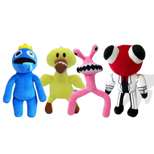 4PCS Rainbow Friends Plüsch,Rainbow Friends Roblox Plush,Rainbow Friends Kuscheltiere,für Kinder Party Halloween Weihnachten Thanksgiving(Blau+Rot+Rosa+gelb) von Super JAKES