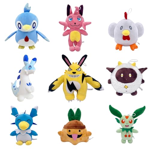 Super JAKES 9PCS Palworld Plush,2024 New Palworld Plüsch für Spiel Fans Geschenk,Niedliche Plüschtier Puppe für Kinder Erwachsene,Große Geburtstag und Urlaub Geschenke Wahl(Grizzbolt Bear) von Super JAKES