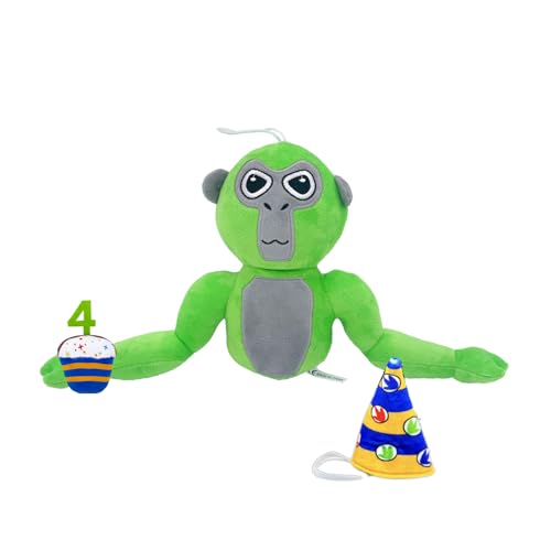 Super JAKES Gorilla Tag Plush Toy,Gorilla Tag Monkey Plush Stuffed Animal Doll for Game Lovers and Children's Gifts (Green) von Super JAKES