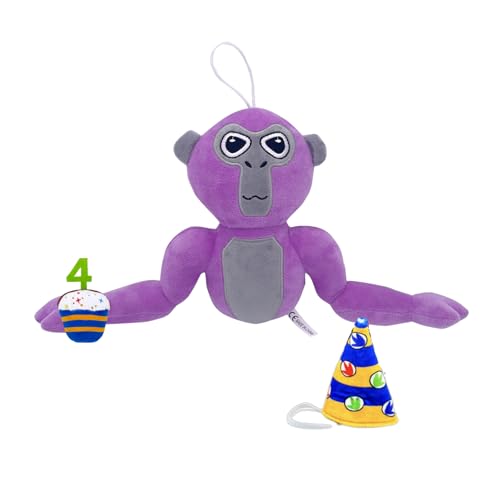 Super JAKES Gorilla Tag Plush Toy,Gorilla Tag Monkey Plush Stuffed Animal Doll for Game Lovers and Children's Gifts (Purple Plush) von Super JAKES