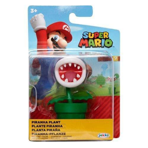 Jakks Pacific Piranha Plant Spielfigur aus Super Mario Piranha-Pflanze Sammelfigur Actionfigur 6 cm Ab 3 Jahren von Super Mario