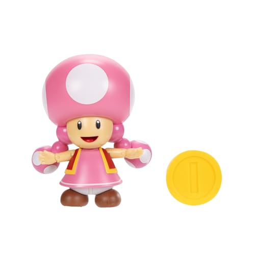 Super Mario 10,2 cm große Actionfiguren Toadette mit Münze von Super Mario