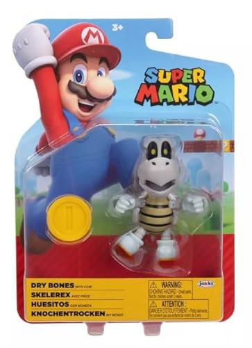 Super Mario 4 Zoll Actionfigur Dry Bones mit Münze von Super Mario